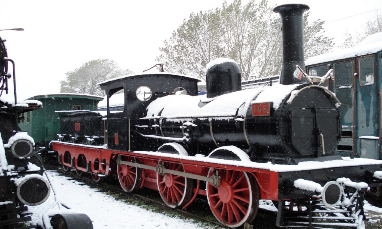 Най-стария запазен у нас парен локомотив № 148, произведен през 1848 г. в Манчестър, Англия