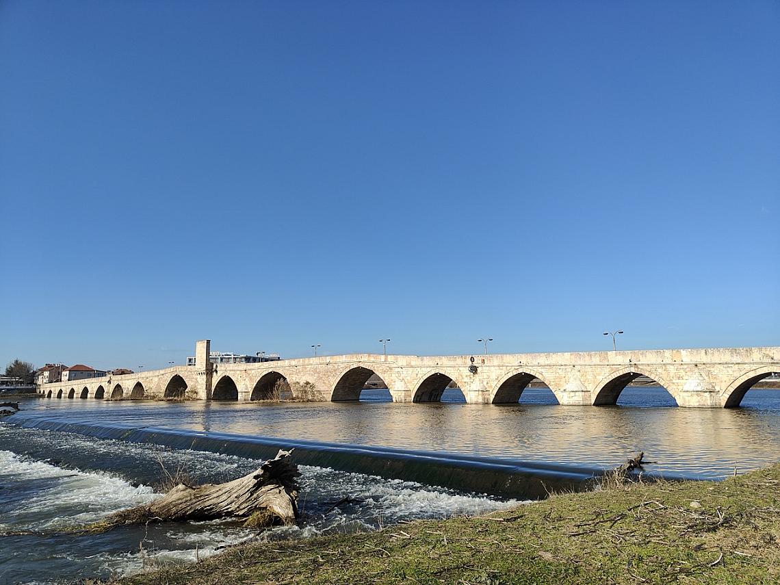 The old bridge over the Maritsa River in Svilengrad